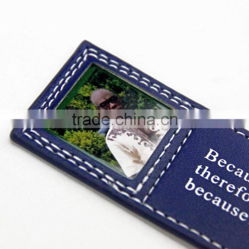 custom leather bookmark with photo show