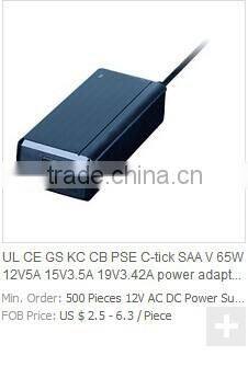 CE/FCC/RoHs approved wall type AC 100-240v DC 12v 3a power adapter for led display