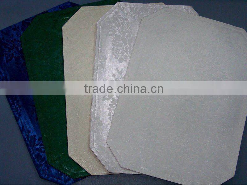 30x45cm christmas front side jacquard back side solid color table mat