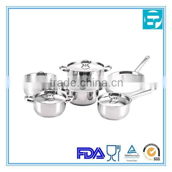 12pcs stainless steel super capsule bottom cookware with SS handle