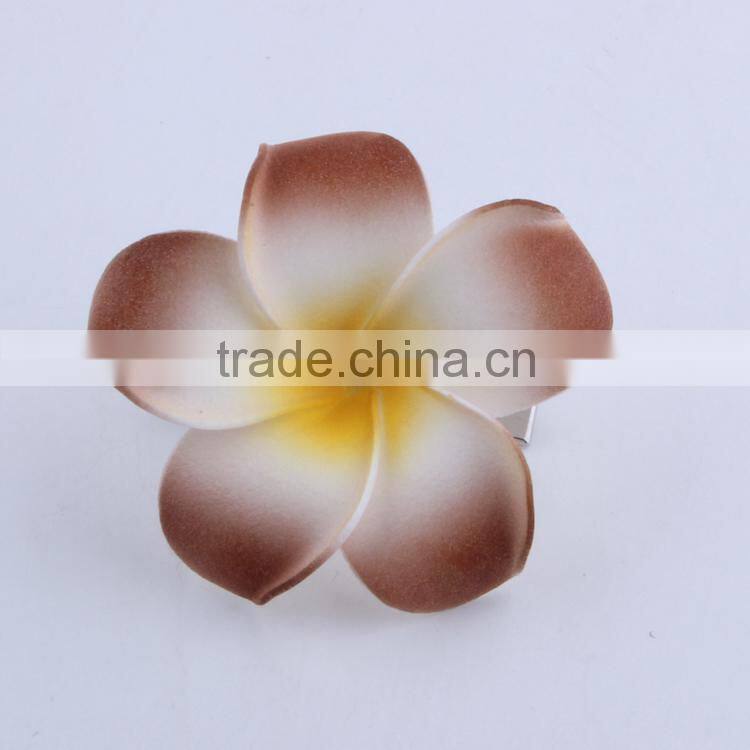 Elegant Hawaiian Foam Frangipani Plumeria Flower Hair Clips