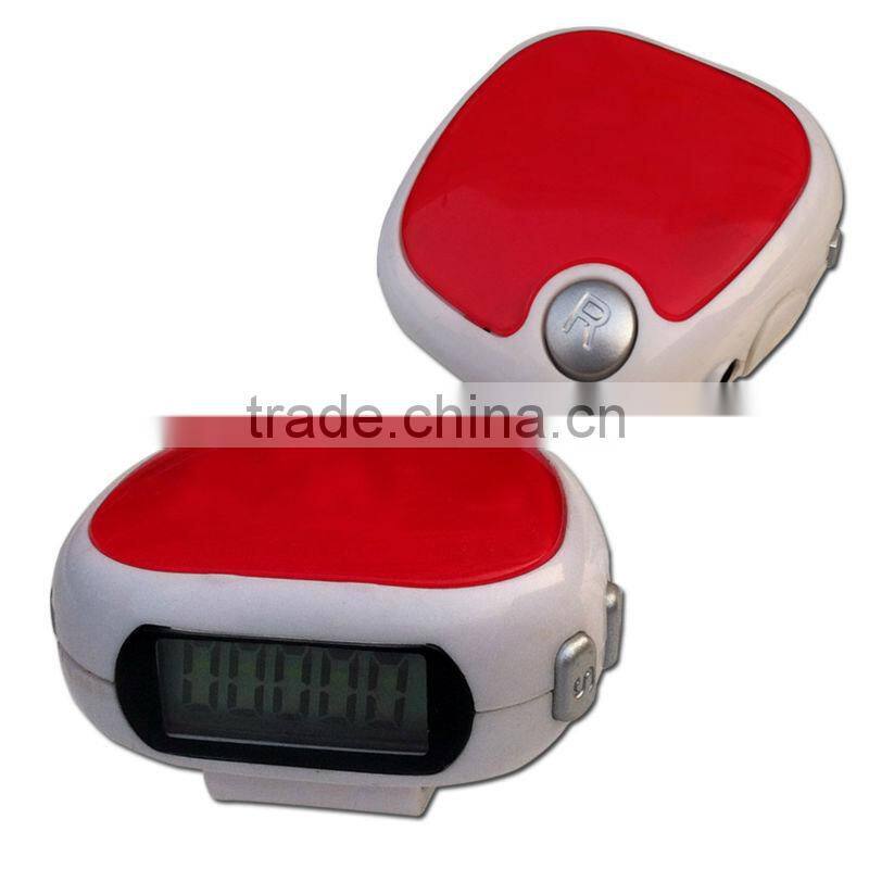 2013 novelty apple design multiufnction pedometer with scan radio