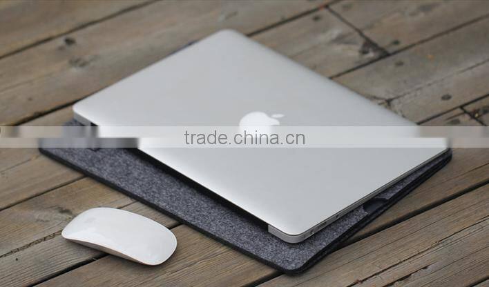 Custom logo design Felt Sleeve Carrying bag Ultrabook Laptop bag for Apple Macbook Air