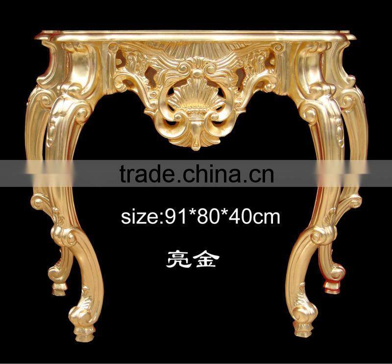 PU gold table furniture for home decoration