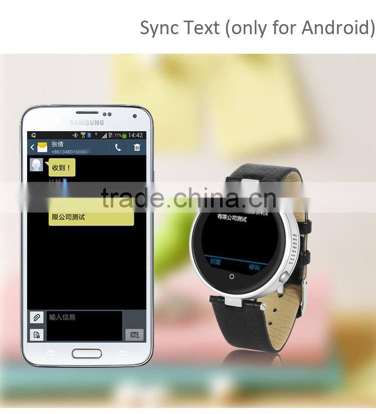 New Design Bluetooth Round Shape Android S365 Man Watch Support Multi-languages