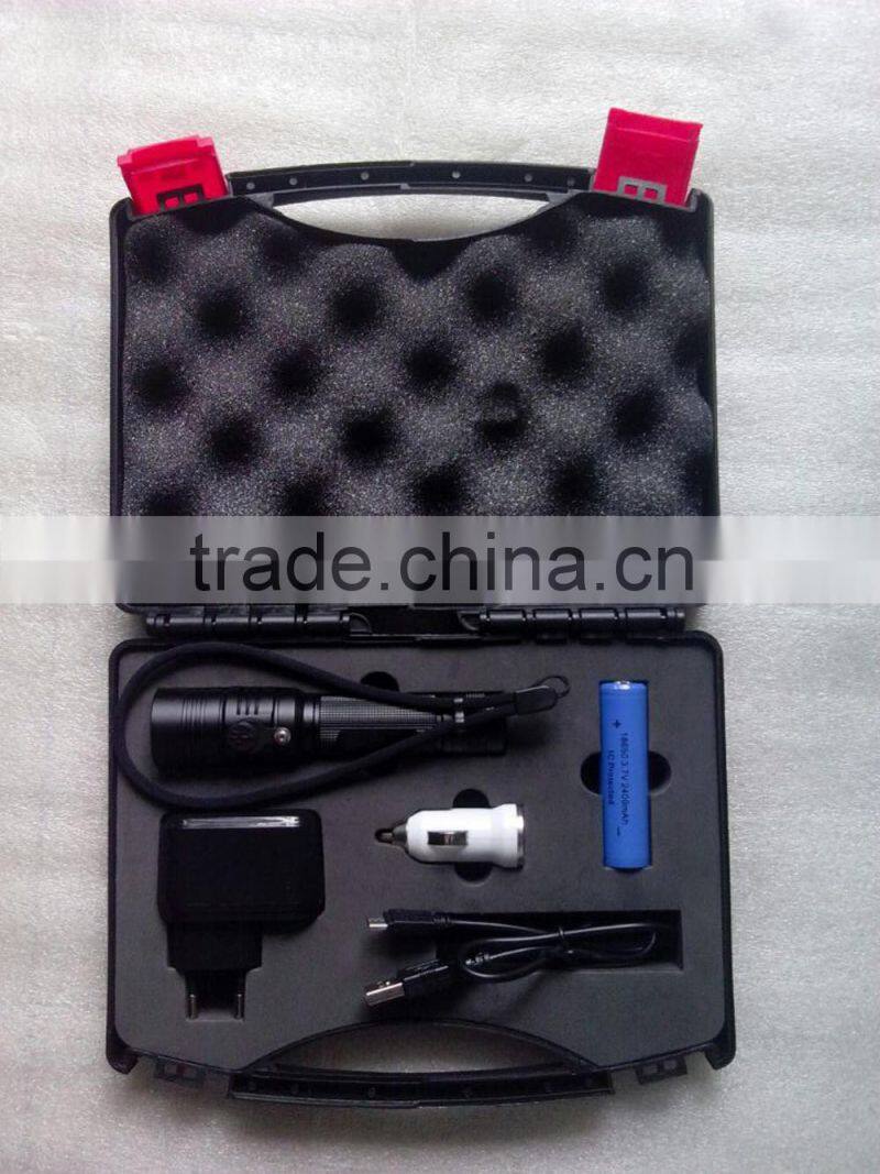 2015 Super Power Rechargeable Led Aluminium Flashlight mini led flash light