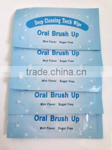 Teeth wipe, fresh up--teeth cleaning, without toothbrush or water,wine wipe, brush up, teeth whitening