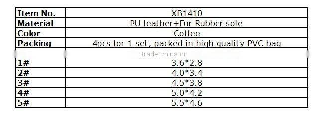JML High Quality and warm dog snow shoes with rubber sole