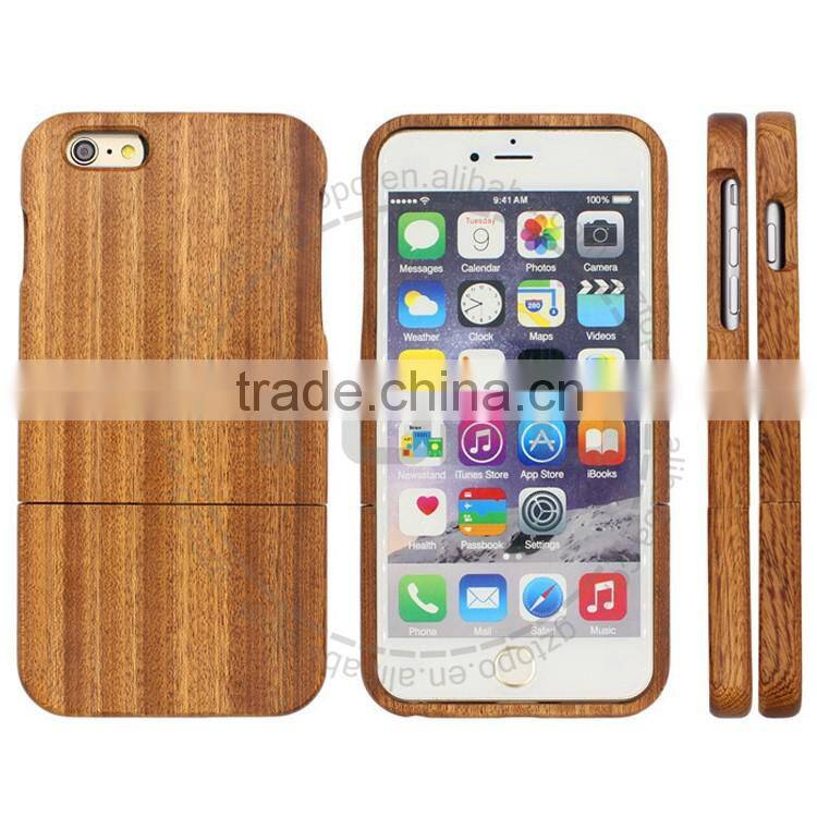 Real wood wooden Separated up and down The wooden shell phone case cover for iphone 6 6s plus