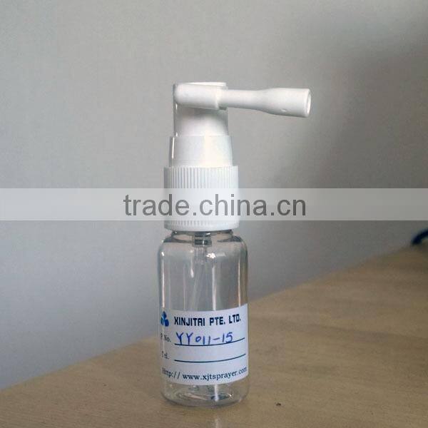 15ml PET Pharmaceutical Oral Spray Bottle with Rotatable Long Nozzle