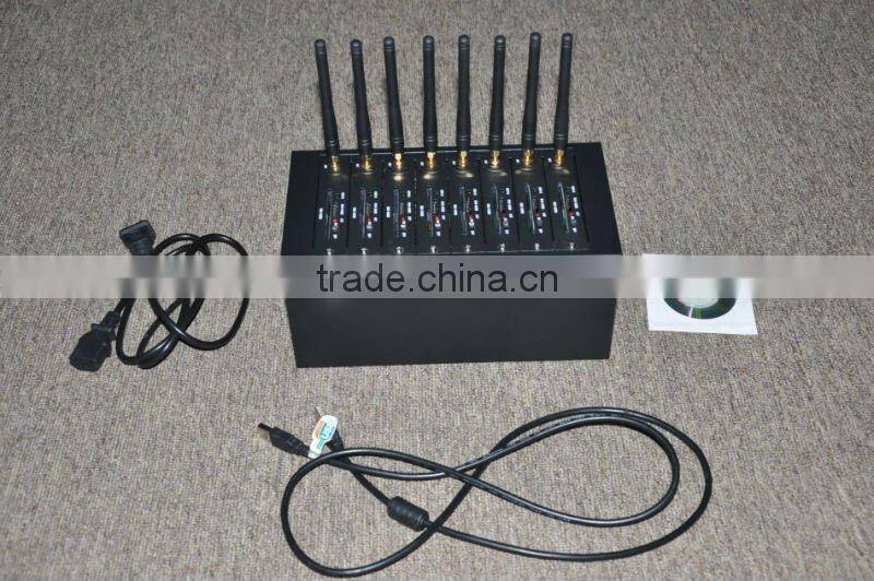 AT command bulk SMS/ MMS 8 ports gprs gsm modem pool usb/rs232