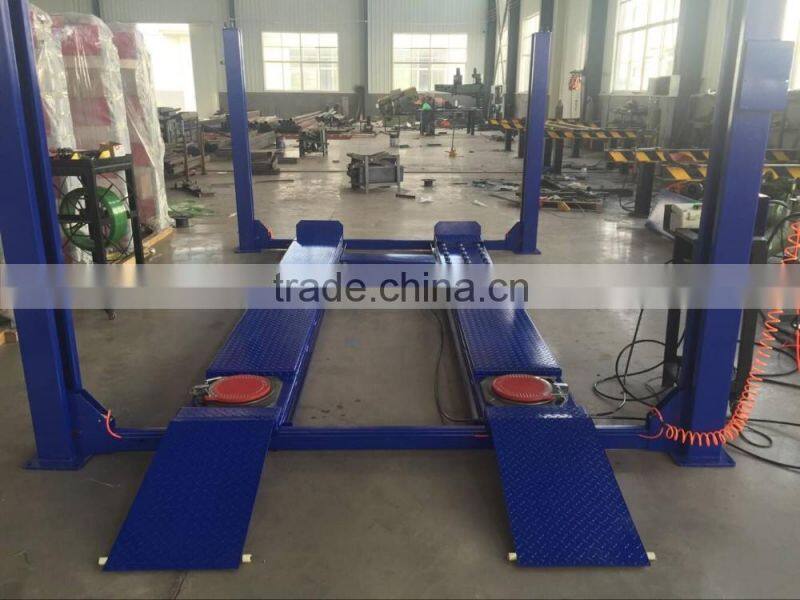 four post auto lift machine With Rolling Jack Lifter