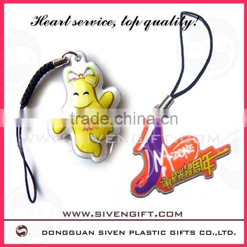 Hot sales 3D Soft Pvc Mobile Phone Strap