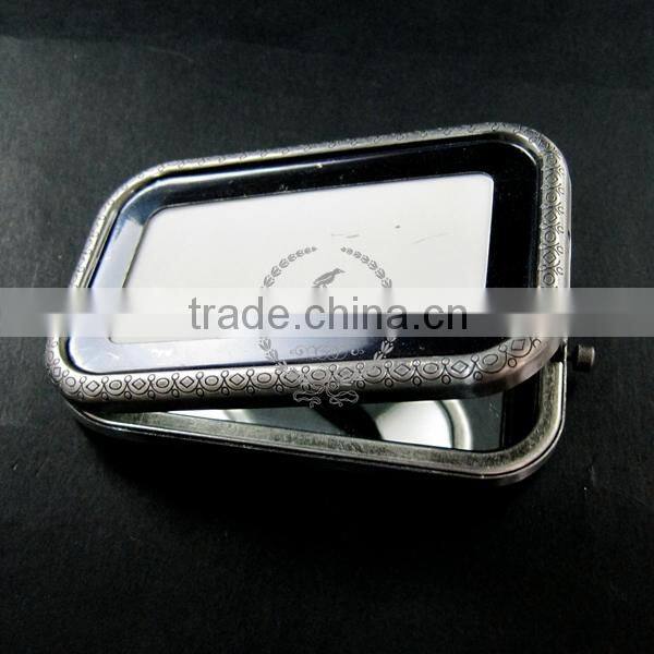 50x85mm setting metal rectangle blank base bezel vintage style antiqued silver compact pocket mirror tray glass cabochon 1991022