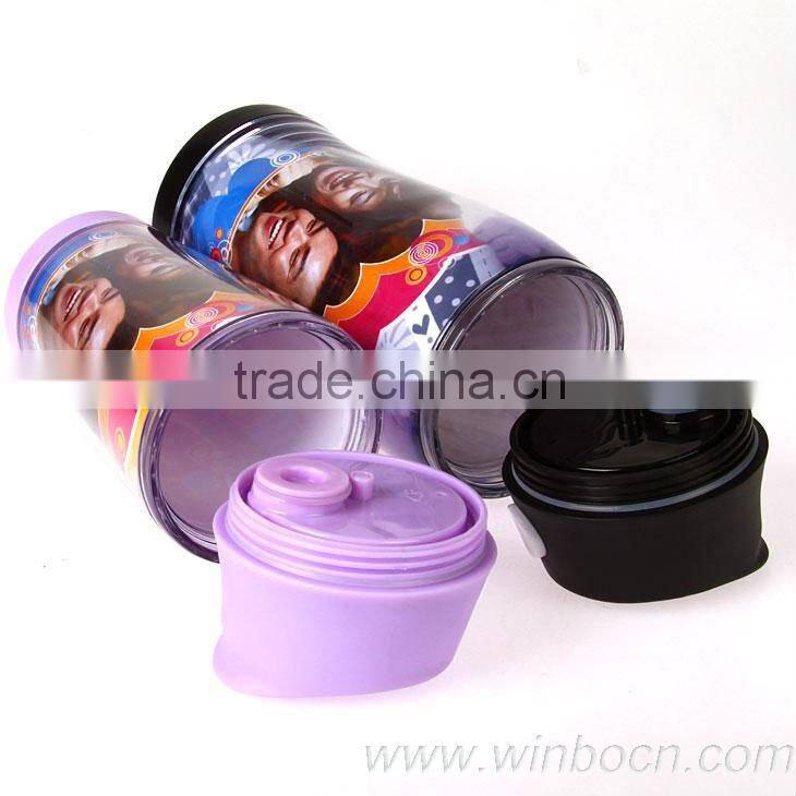 Plastic Double Walls Couples Outdoor Cup/Mug DIY