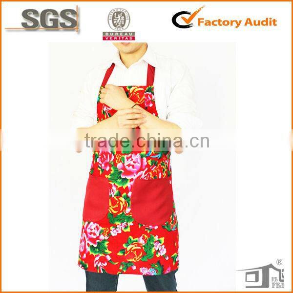 100% cotton printed vintage custom made floral Chinese aprons