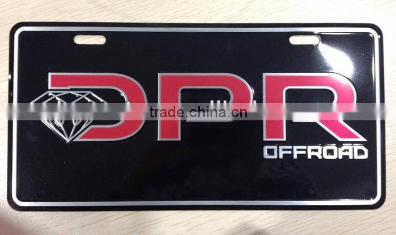 small souvenir aluminum plate, customized metal plate, embossed metal sign