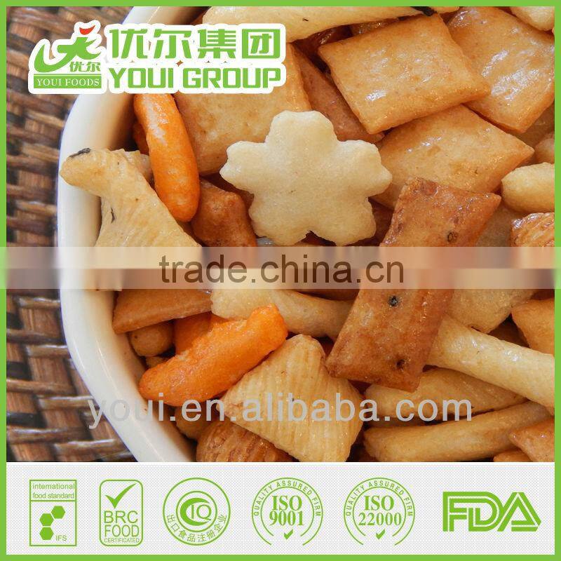 Hot Spicy Flavor Round Rice Crackers