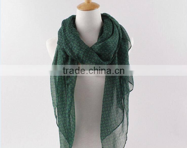 Fashion Design Women's Long Print Cotton Voile Scarf Wrap Ladies Shawl Scarves & Wrap