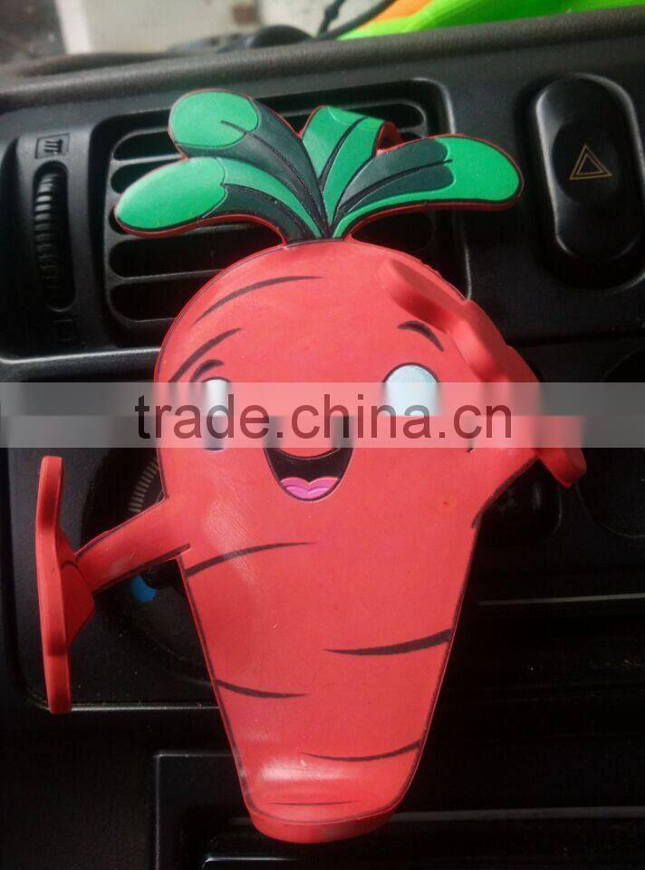 2017 promotional items flexible vegetable silicone mobile phone holder for car air condition from Dongguan factory