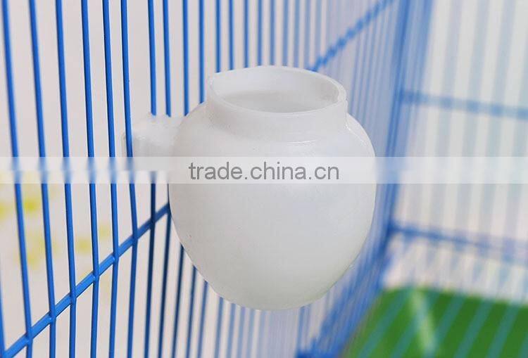 Bird drinking cup rice bowl plastic pots round shape birds supplies for pigeon parrot Bird food feeders