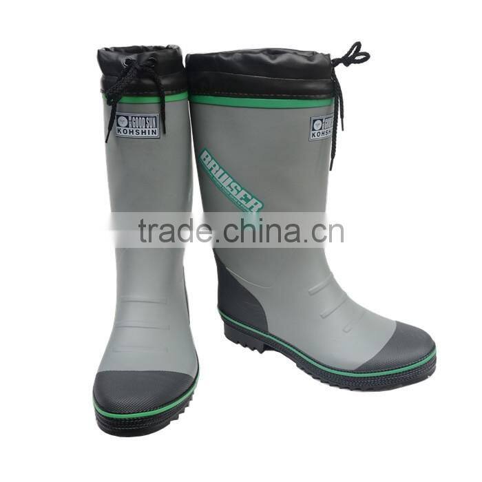 FARM WORKING INDUSTRIAL MEN RUBBER RAIN BOOTS WITH PU CUFF