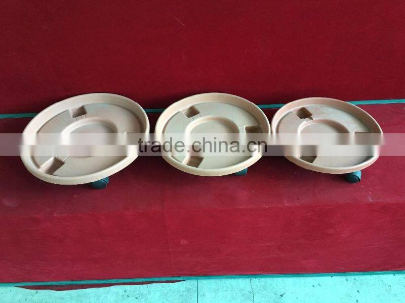12inch/13inch/14inch Garden Plastic Planting And Terracotta Flower Pot Trays With Wheel