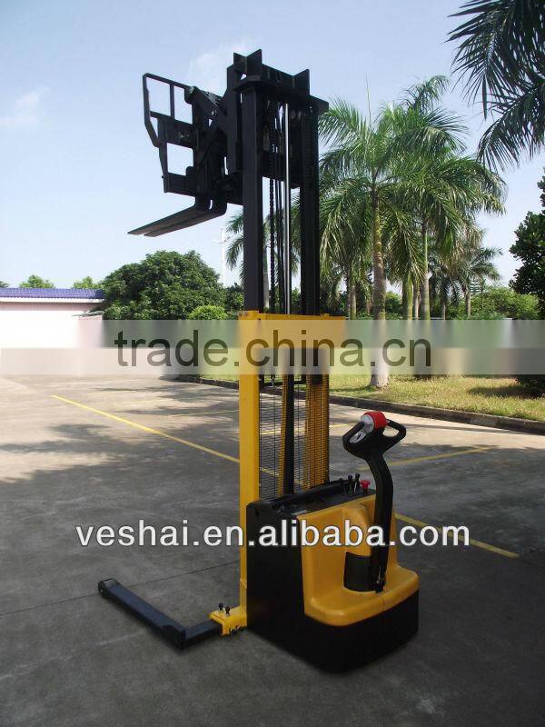 1ton 2.5meter fork reach stacker VH- WSX with straddle legs for factory