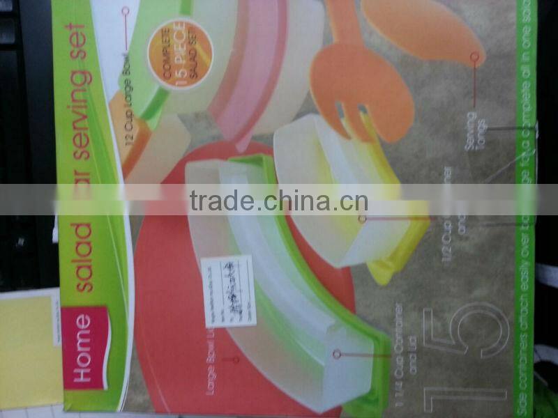 Picnic Salad Bar Serving Bowls Set of 15 01040322