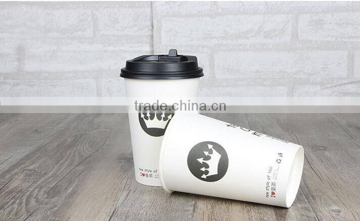 Disposable paper cup printed logo compostable coffee cup
