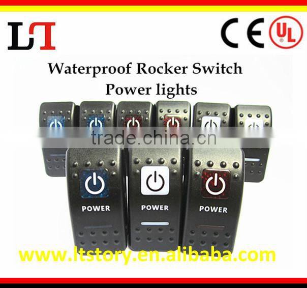 engraved waterproof Rocker Switch for car/motorcycle 12v/24v