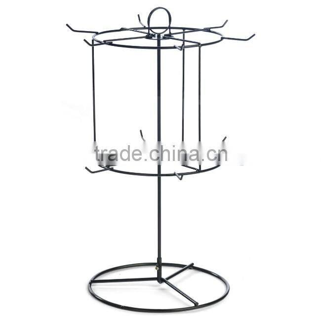 2 Tiers 12 Hooks Counter Spinner Rack