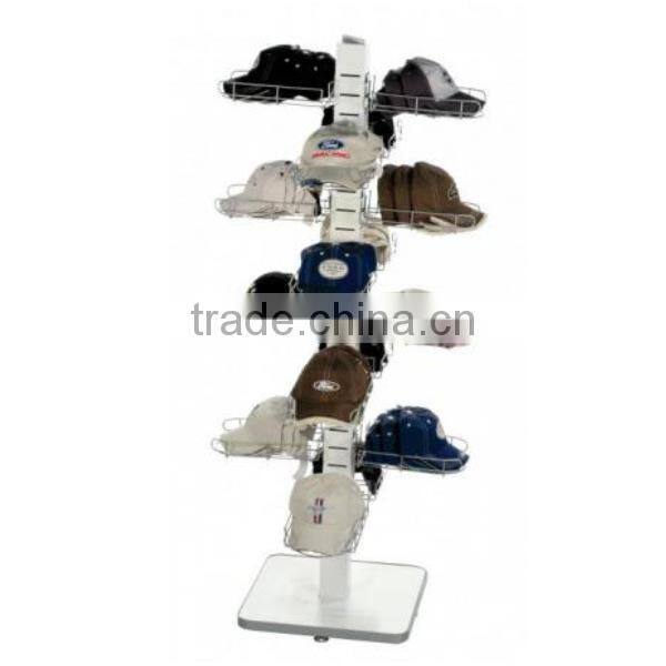 floor stand hat display stand / commercial hat display shelf / hat display rack