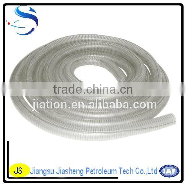 Manufacturer transparent Reinforced Fuel PVC steel wire Pipe/Tube/pvc hose