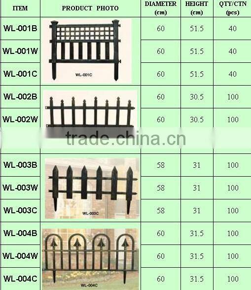 small fences for gardens,decorative garden fence,plastic garden fence
