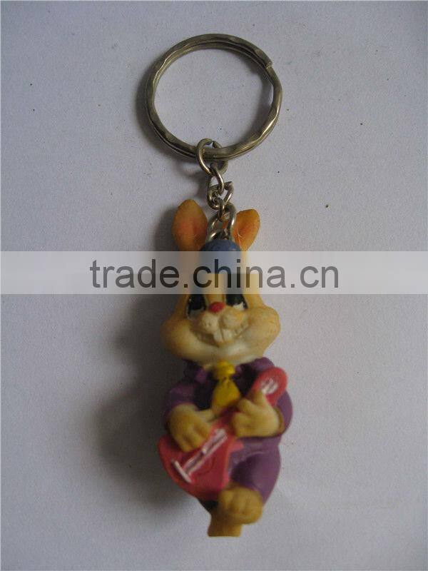 Artificial rabbit animal key chain
