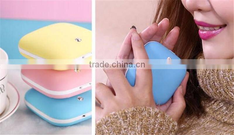 Creative carat USB charging mobile power Mini double sided fever Convenient hand warmer Multifunctional hand warmer