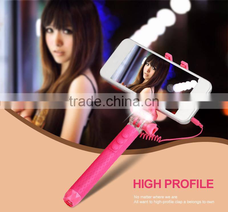 RGKNSE New Products Selfie Stick Pack With Led Flash Light For Selfie Stick