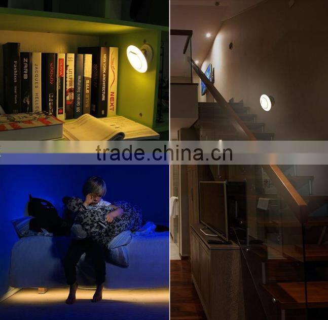 Cool Creative Rotating UFO Night Light, USB LED Motion Sensor Decorative Room Floor Night