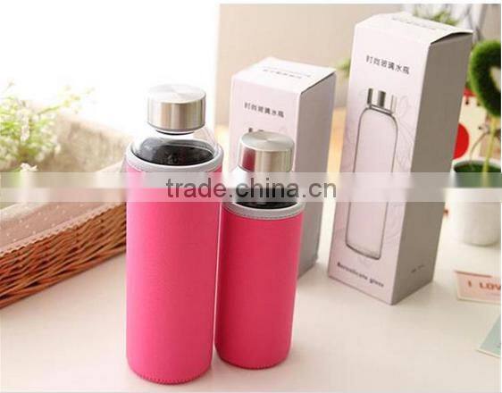 Cheap Promotional unbreakable glass water bottle heat-resistant borosilicate water bottle glass,mineral water glass bottle