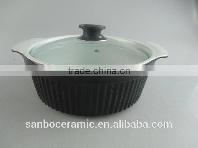 Small Red Ceramic Cookware Pot, Ceramic Stew Pot, Red Ceramic