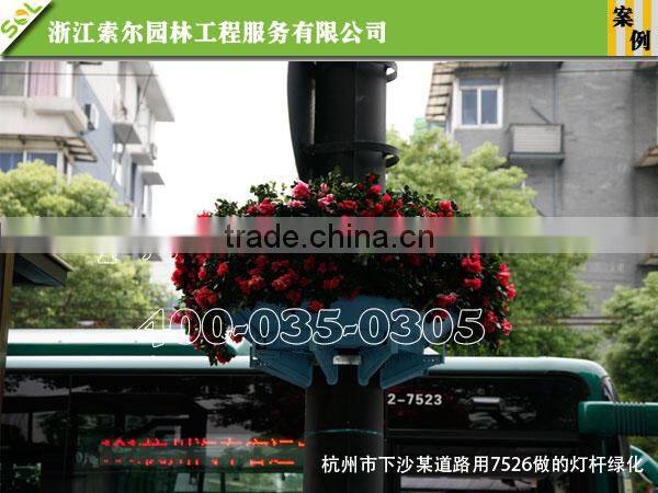 Vertical garden planters for lamp post greening decoration, lamp post planter