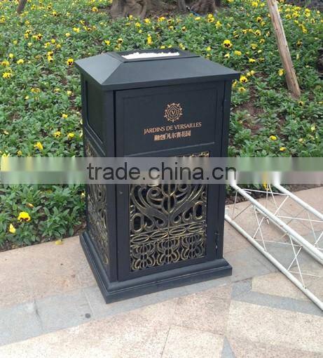Arlau aluminum alloy shopping mall trash can
