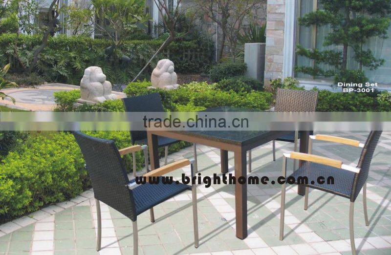 Chair and Table set BP-3001 PE rattan wicker Leisure Outdoor Products