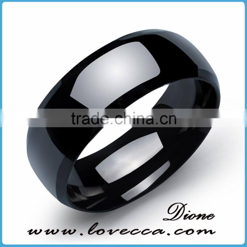 Simple design 8mm width blue/gold/silver/black wholesale stainless steel ring blanks