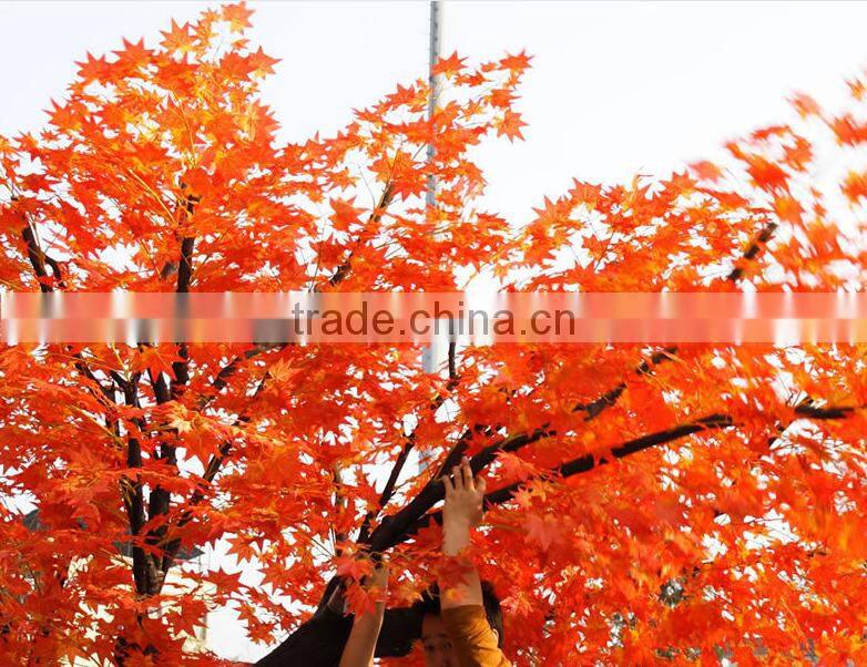 red artificial maple tree plastic maple tree/ fake maple tree decoration