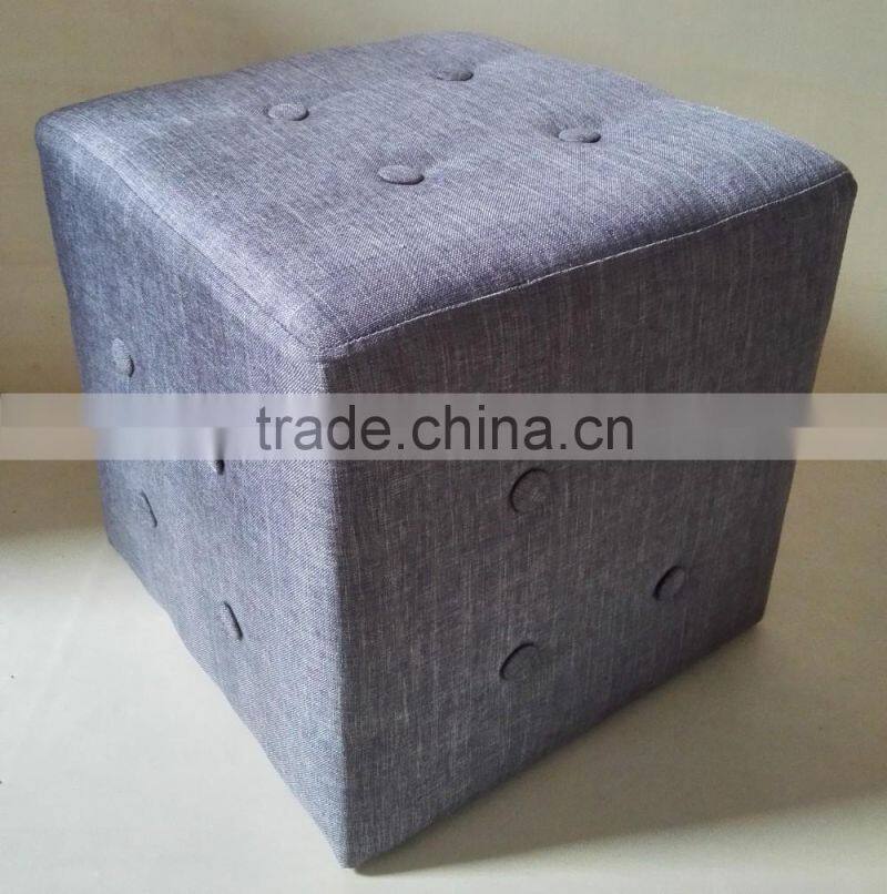 living room furniture ottoman fabric square footstool