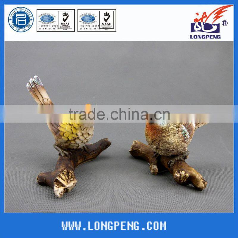 Cheap Colorful Polyresin Bird for Garden Decoration & Indoor
