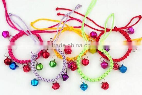 wholesale handmade colorful pet accessories collar with bell