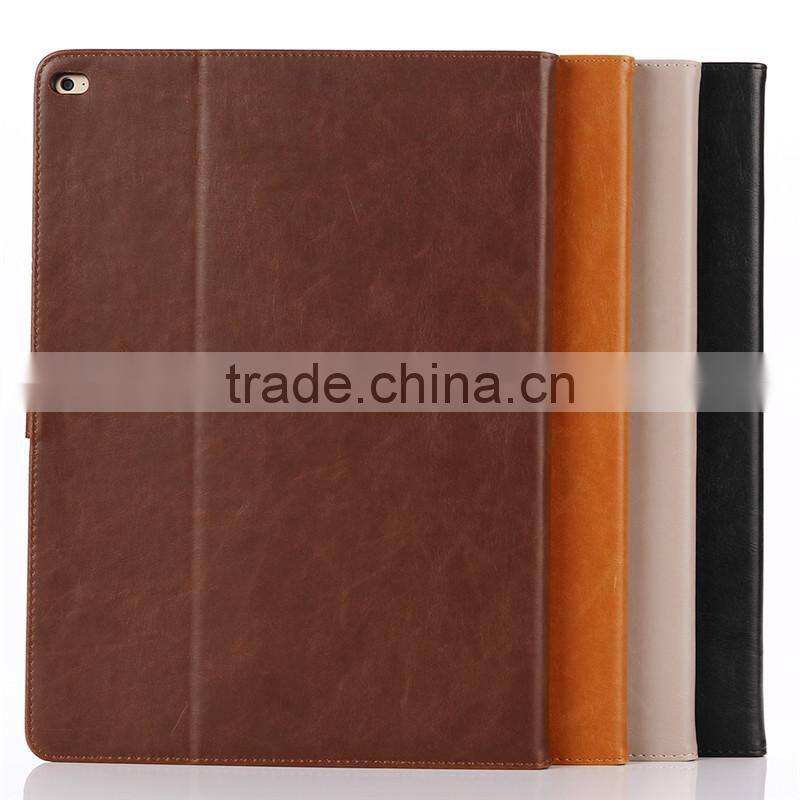 High quality crazy-horse PU card bumper/pocket cell phone case for Ipad PRO